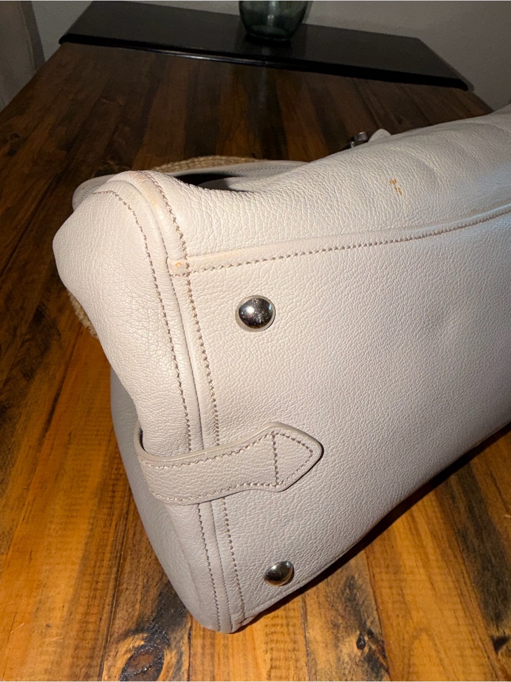 MIU MIU Grey Leather Shoulder Bag - Picture 7 of 16